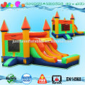 double lane slide with inflatable bouncer jumping castle for kids